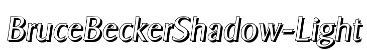 BruceBeckerShadow-Light Font Image