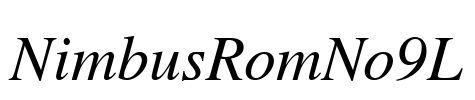 NimbusRomNo9L Font Image