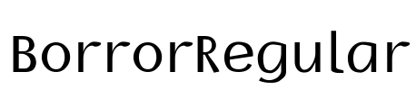 BorrorRegular