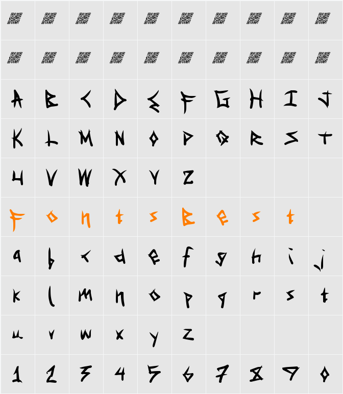 SpecialDelivery Character Map