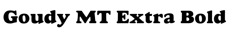 Goudy MT Extra Bold Font Image