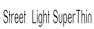 Street  Light SuperThin Font Image