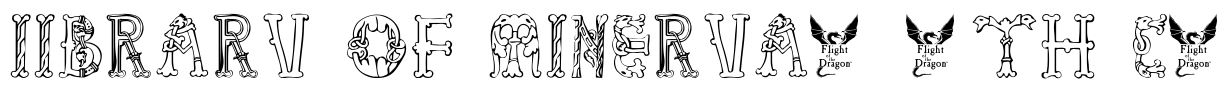 Library of Minerva, 9th c. Font Image