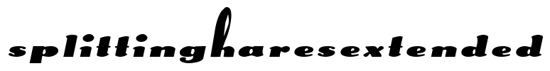 SplittingHaresExtended Font Image