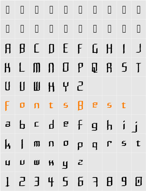 Rushil Character Map