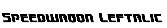 Speedwagon Leftalic Font Image