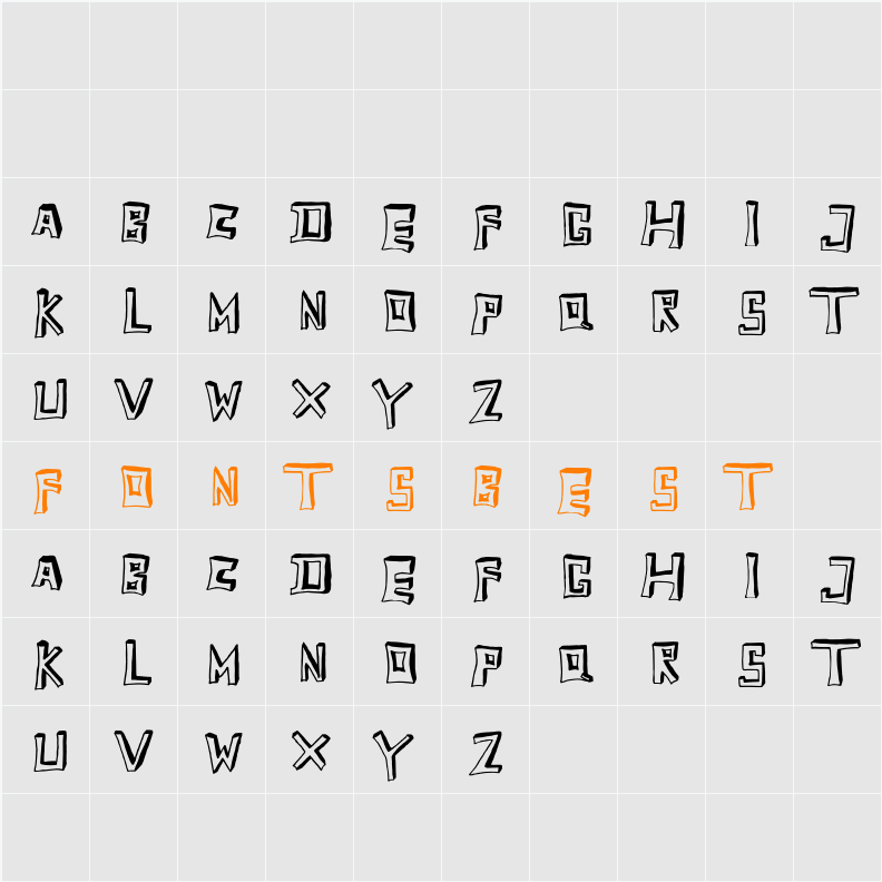 TobyFont Character Map