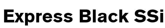 Express Black SSi Font Image