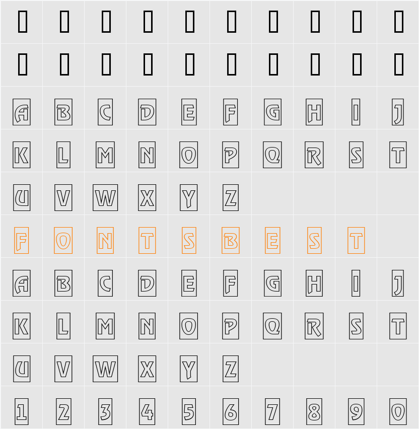 a_RewinderTitulCmOtl Character Map