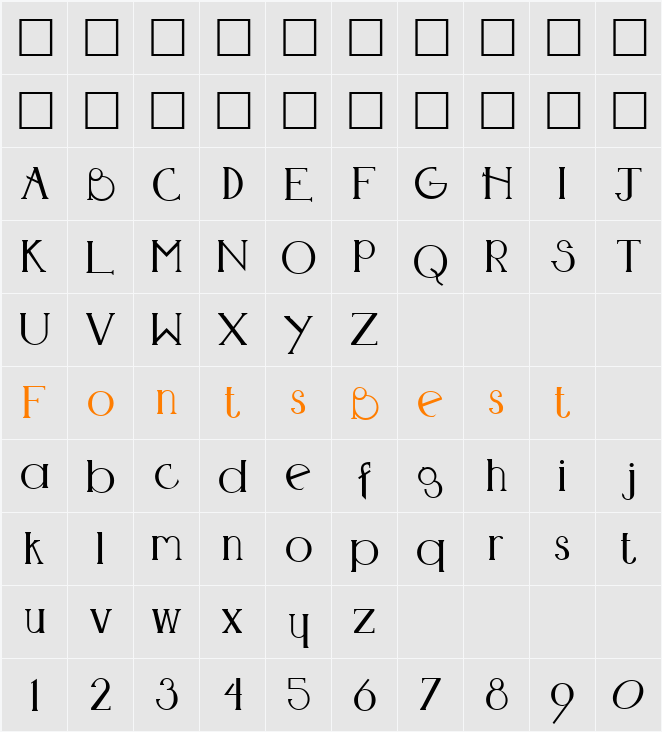 NeuSerif Character Map