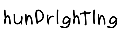 hundrighting Font Image