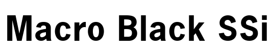 Macro Black SSi Font Image