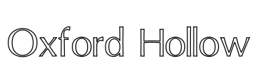 Oxford Hollow Font Image
