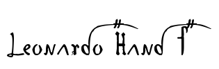 Leonardo Hand F Font Image