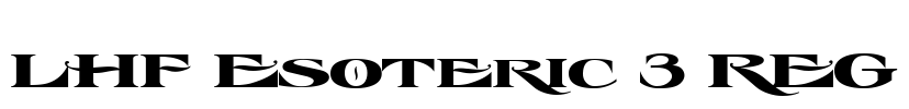 LHF Esoteric 3 REG Font Image