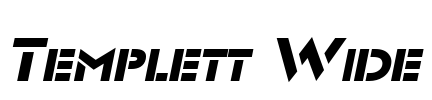 Templett Wide Font Image