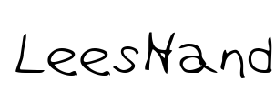 LeesHand Font Image