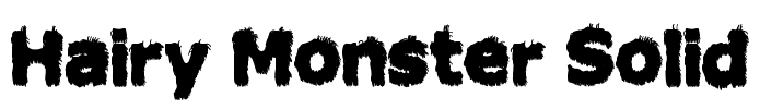 Hairy Monster Solid Font Image