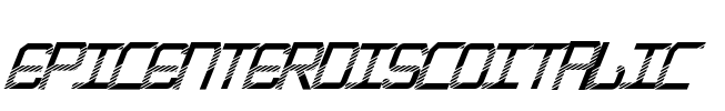 EpicenterDiscoItalic Font Image