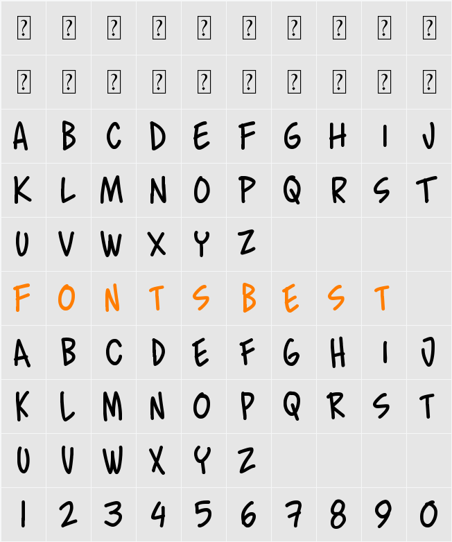 murro Character Map
