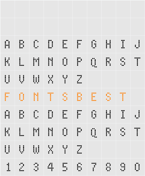 Scoreboard Character Map