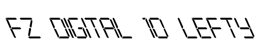 FZ DIGITAL 10 LEFTY Font Image