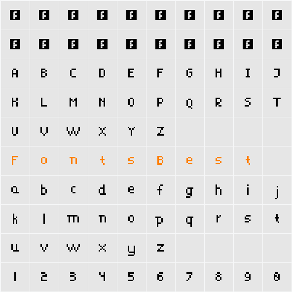 Puke Force 8 Character Map
