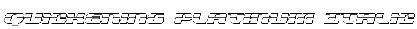 Quickening Platinum Italic