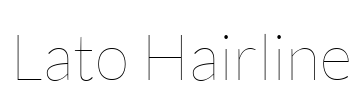 Lato Hairline