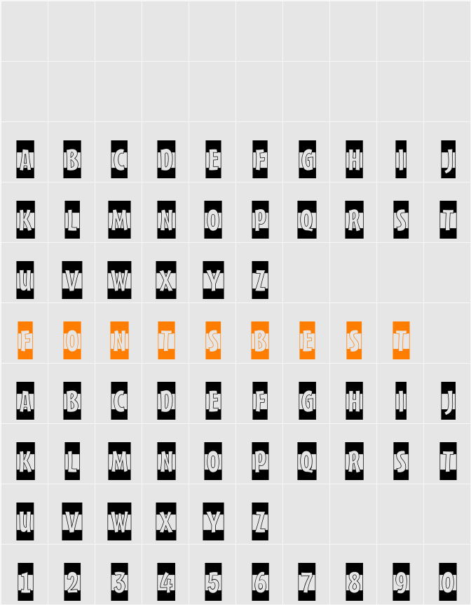 a_FrudgerB&W Character Map