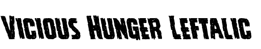 Vicious Hunger Leftalic Font Image