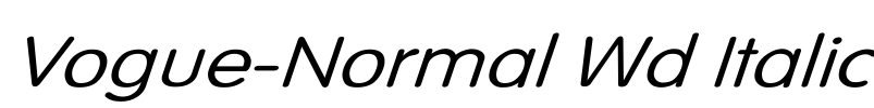 Vogue-Normal Wd Italic Font Image