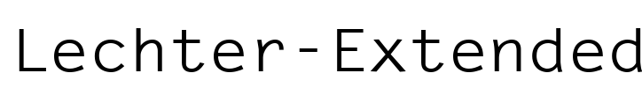 Lechter-Extended Font Image