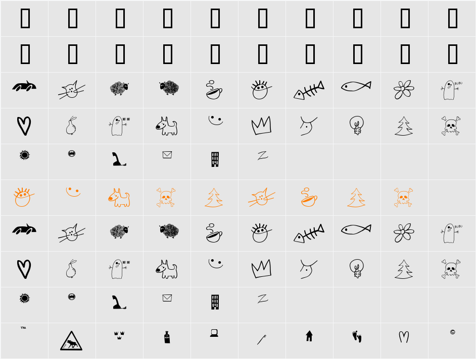 Eller Character Map