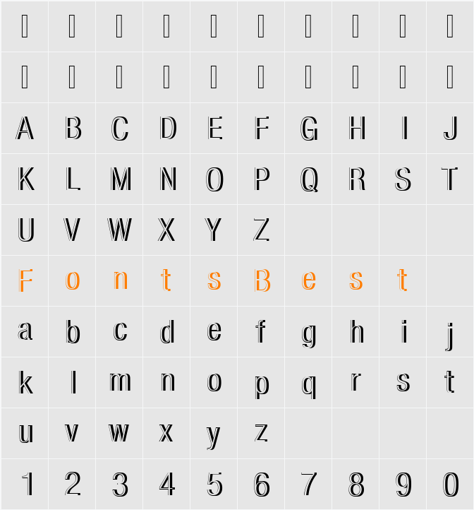 NimbusSanDLigConRe1 Character Map