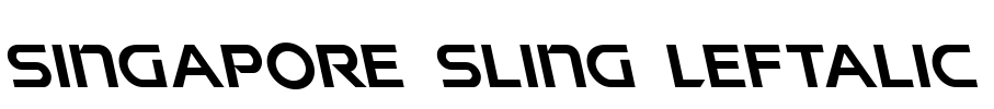 Singapore Sling Leftalic Font Image