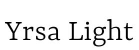 Yrsa Light Font Image