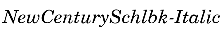NewCenturySchlbk-Italic