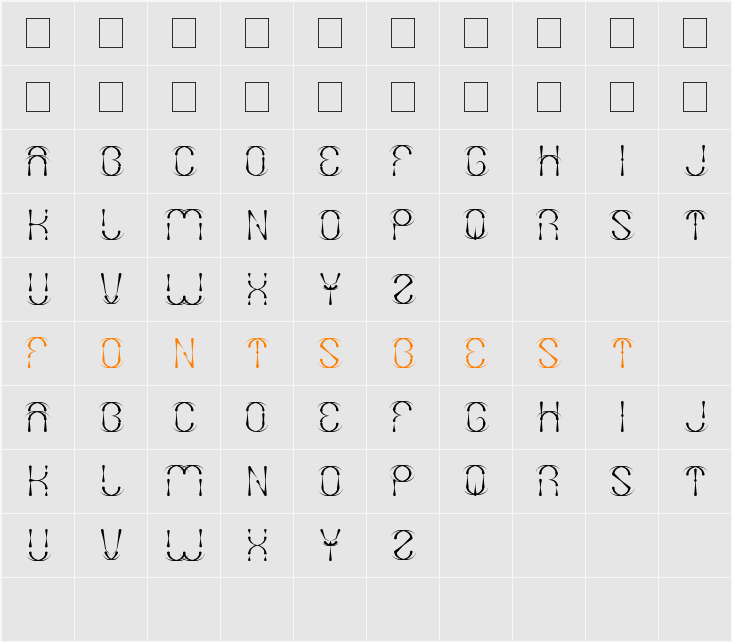 firework Character Map