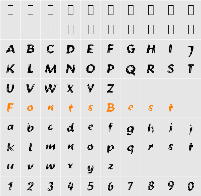 Pennello Becker Character Map