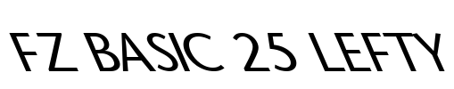 FZ BASIC 25 LEFTY Font Image