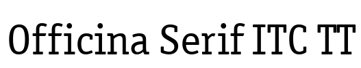 Officina Serif ITC TT Font Image