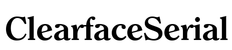 ClearfaceSerial Font Image