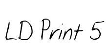 LD Print 5 Font Image
