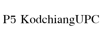 P5 KodchiangUPC Font Image