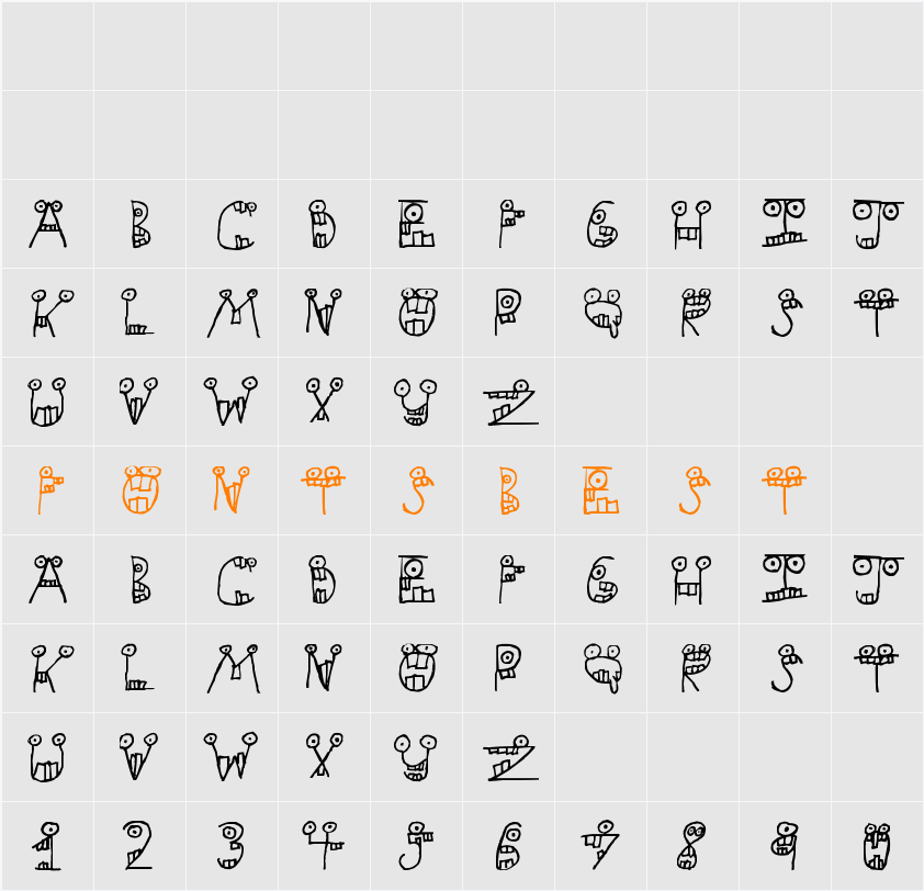 Slapstick Dental Inc. Character Map