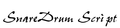 SnareDrum Script Font Image