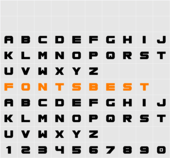 Spac3 halftone Character Map