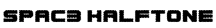 Spac3 halftone Font Image