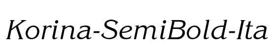 Korina-SemiBold-Ita Font Image